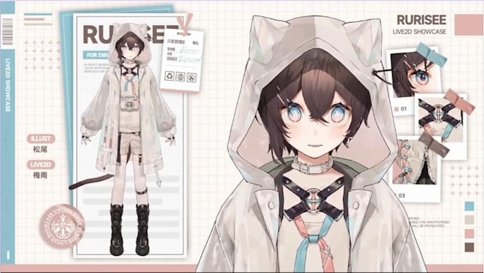 draw and rig vtuber commission, live2d vtuber model, anime vtuber, live2d model