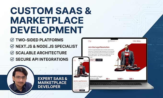 build a custom two sided marketplace or saas web app