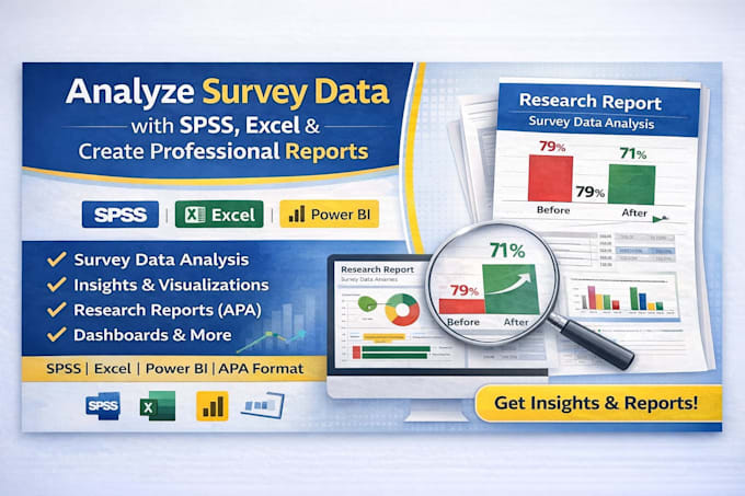 do spss survey data analysis, charts and professional research report