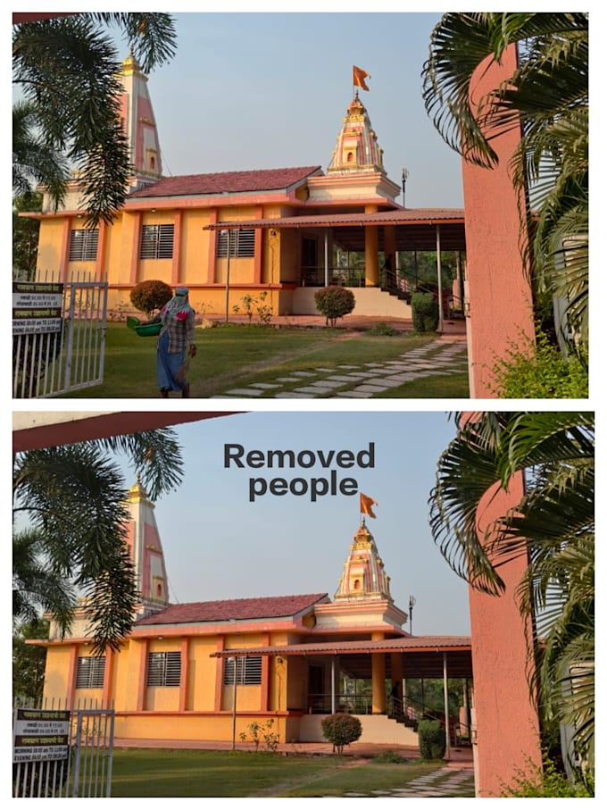 remove objects and people in image