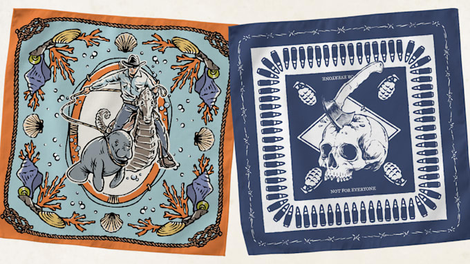 create custom bandana or scarf design