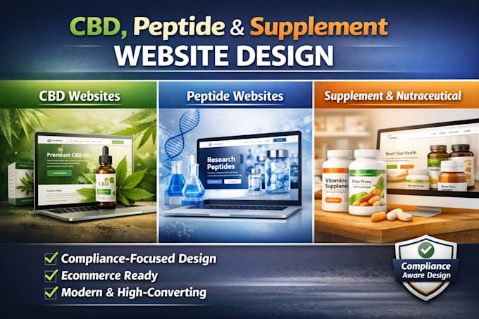 build a complaint cbd, peptide and nutraceutical website