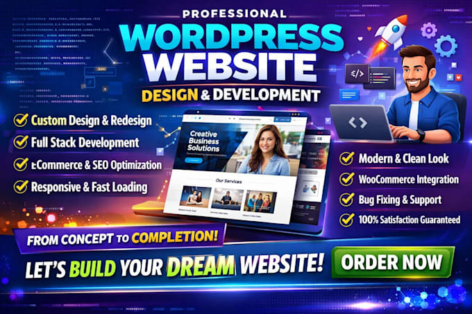 design redesign wordpres as full stack developer