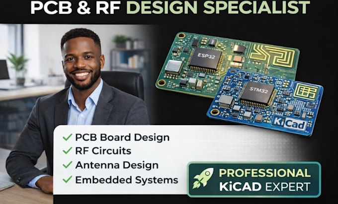 design pcb boards, rf circuits, antenna design, and embedded systems