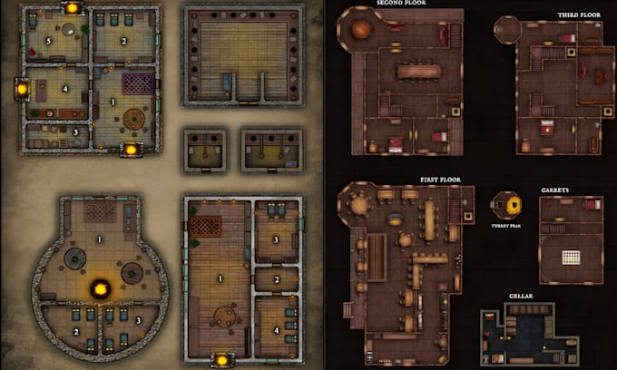 do dnd map battle map ttrpg map world map illustration game map custom map maker