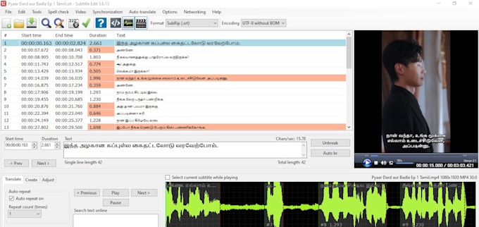 create accurate and perfectly synced srt subtitle files