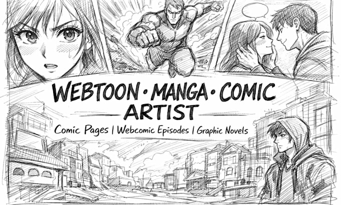 create webcomic, manga or webtoon episodes, comic pages and graphic novel