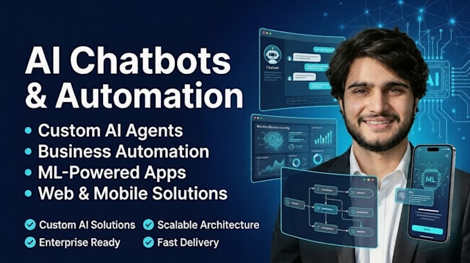 develop ai chatbot, ai automation systems, and ml powered web and mobile