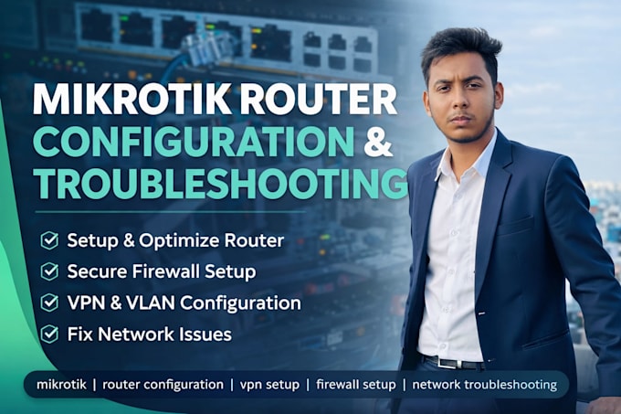 configure and troubleshoot mikrotik router professionally