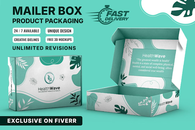 do product packaging box design, mailer box, amazon packaging product