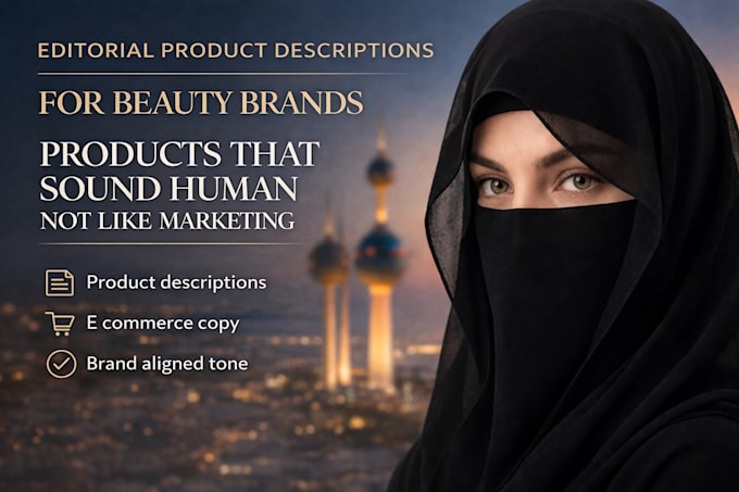 write editorial product descriptions for beauty brands