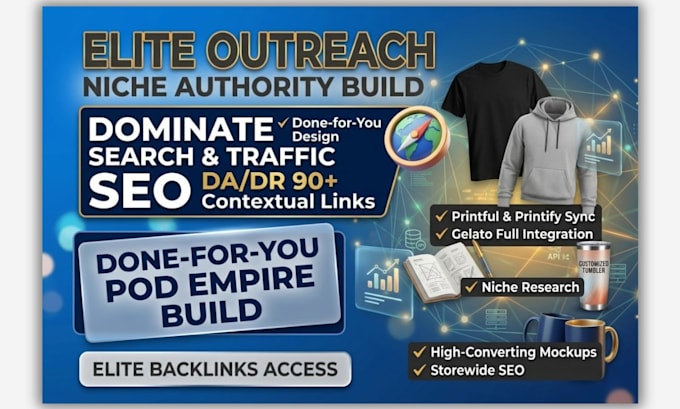 build backlinks SEO store, pod products and ranking strategy
