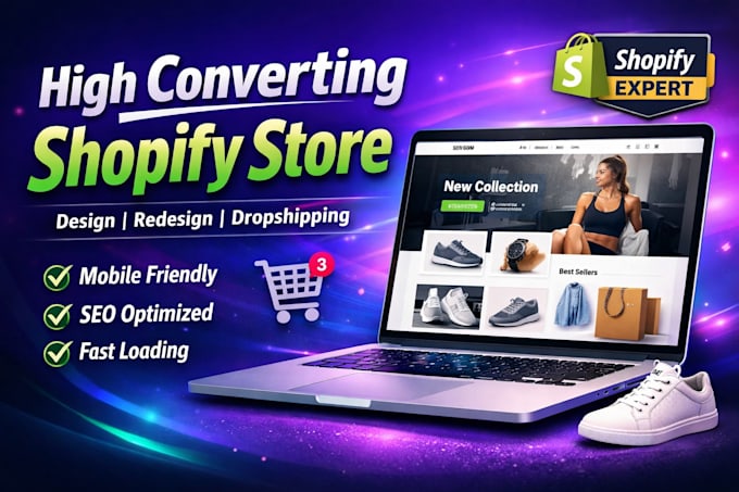 shopify website design, shopify store design and shopify redesign