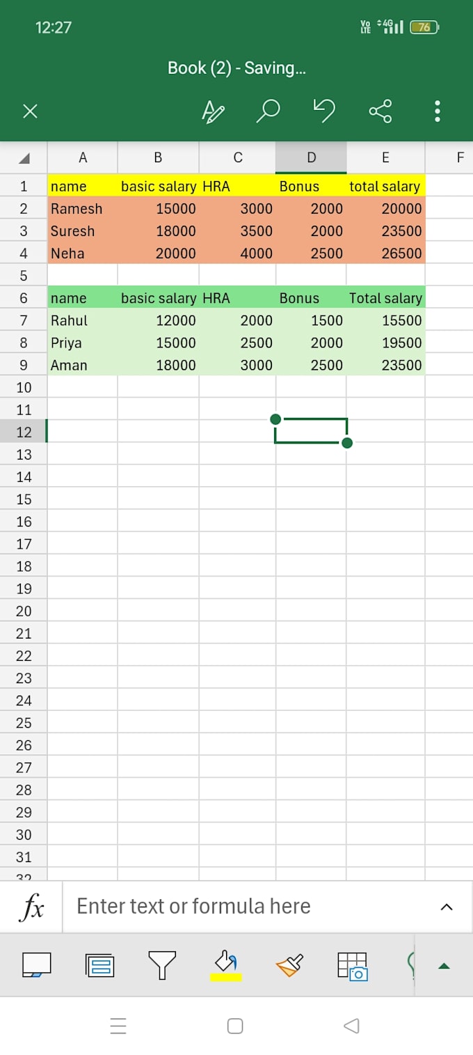 do excel data entry
