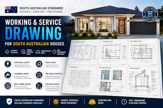 create working drawings for south australian homes council ready plans