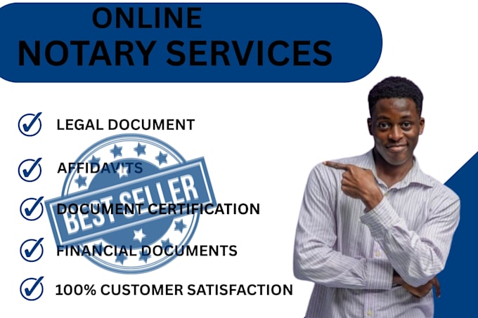 do online notary services, notarize document with wet stamp signature quickly