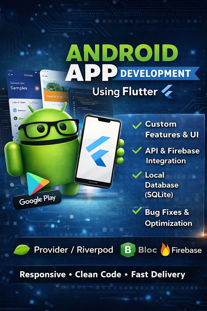 develop android flutter apps