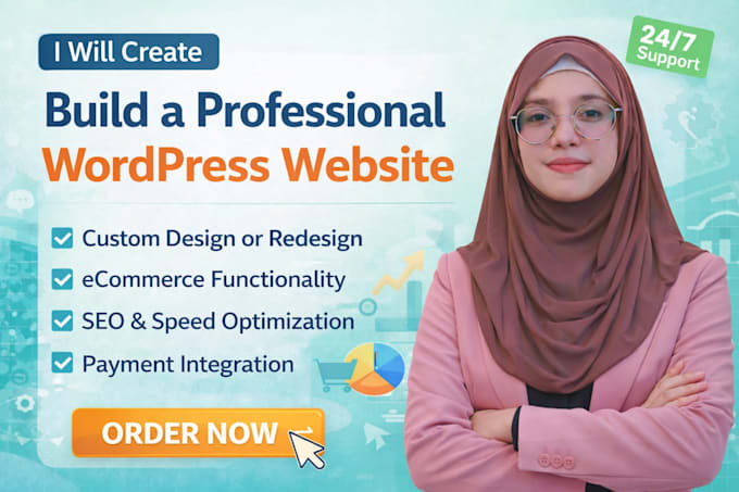 create wordpress site, develop custom wordpress, business website development
