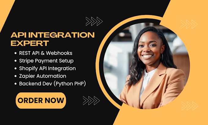 do API integration rest API stripe shopify zapier webhook python PHP backend