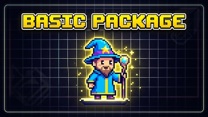 create pixel art characters, pixel art sprites, tilesets, game UI and animations