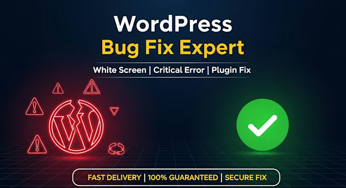 fix wordpress bugs, white screen, and critical errors fast