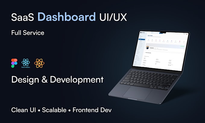 design and develop saas dashboard or web app