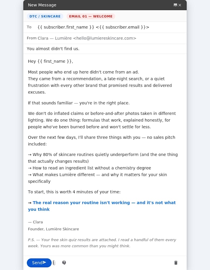 write your email sequence or sales email marketing that converts