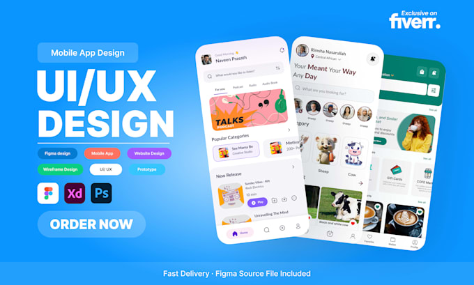 design mobile app UI UX in figma