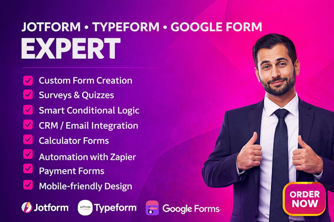 create jotform typeform forms surveys quizzes with automation integrations