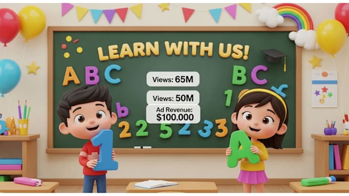 Create kids learning youtube videos, kids educational videos and rhymes ...