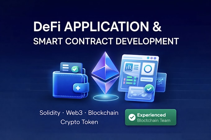 develop defi application and smart contract