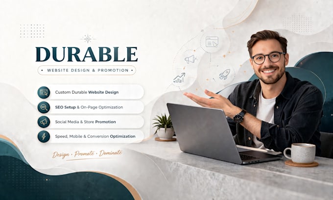 design a responsive durable site with clean branding layout