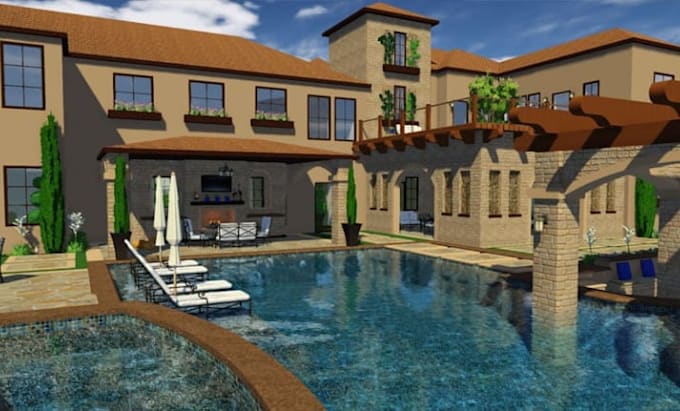 do a 2d and 3d realistic project visualization using structural studio software