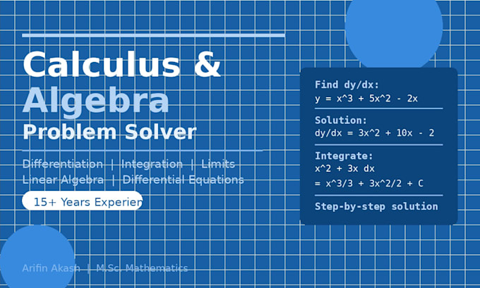 solve calculus and algebra problems step by step