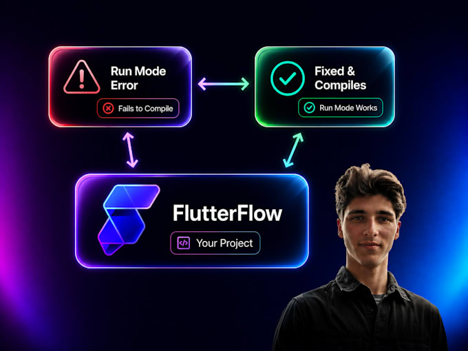 fix your flutterflow run mode red screen error