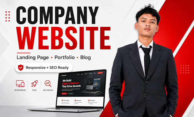 build a responsive company profile or landing page website