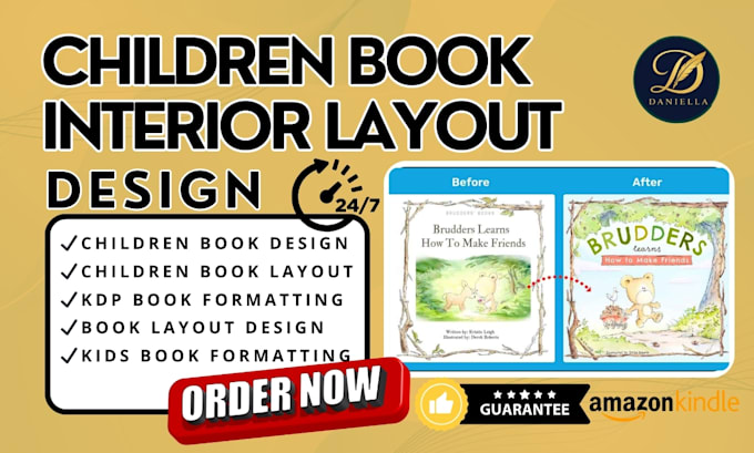 Format and design children book interior layout for kdp print ready ...
