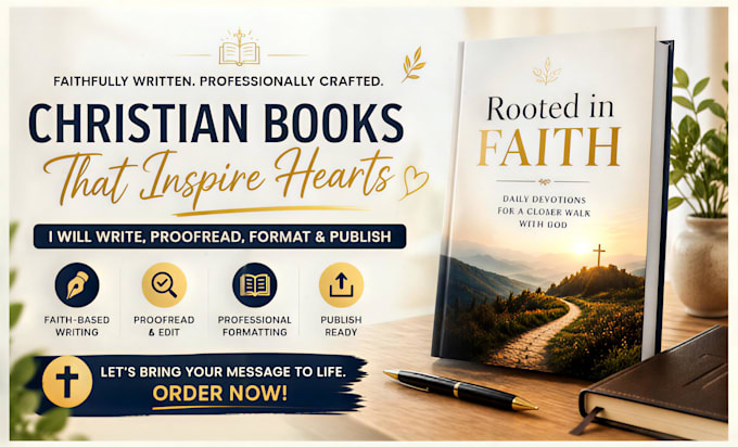 write, proofread, format, publish christian ebook, daily devotional book editor