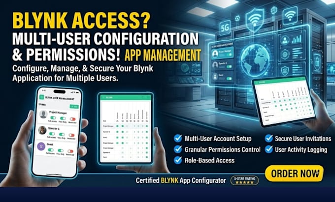 configure your blynk app for multi user access and graph api permissions