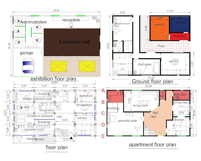 redraw professional 2d floor plans