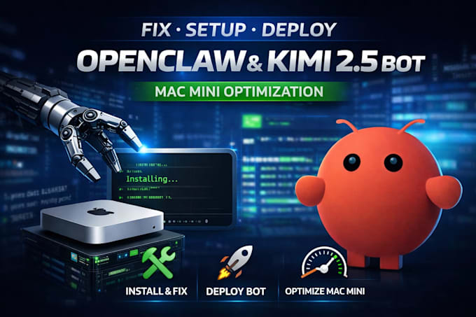 fix setup openclaw open claw developer bot install deploy kimi 2 5 mac mini bot