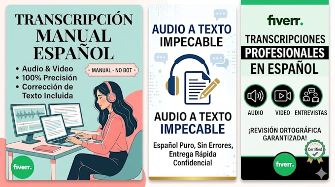 transcripciones de audio y video en español