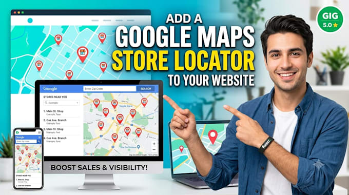add a google maps store locator to your website