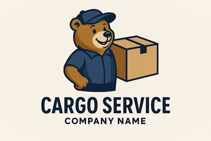 create an elegant cargo service mascot logo in very short time