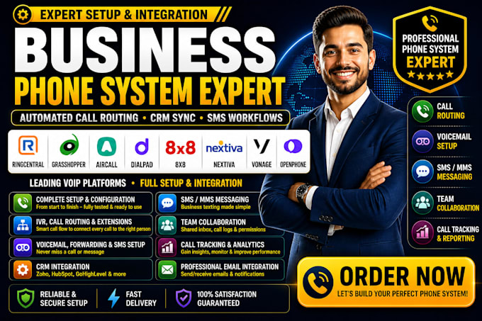 setup ringcentral quo grasshopper aircall dialpad 8x8 nextiva vonage openphone