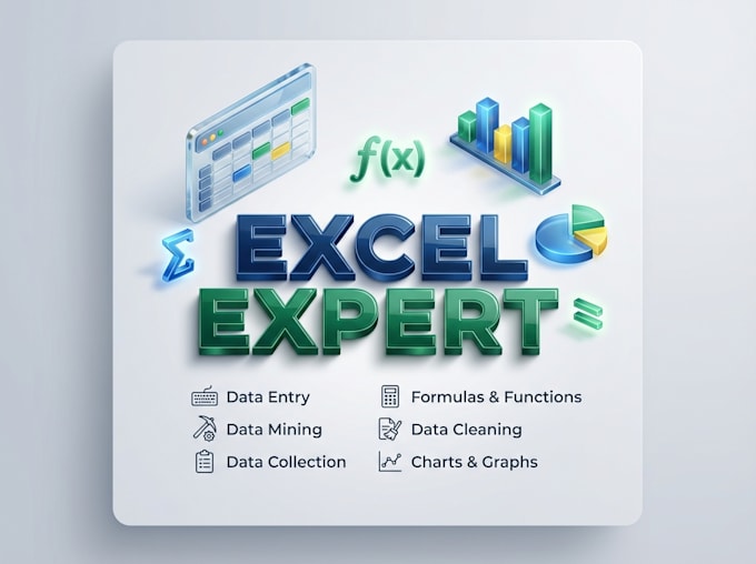 do professional data entry and excel invoice