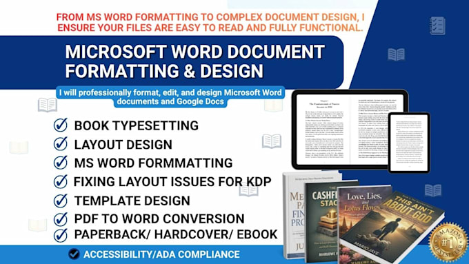 microsoft word document formatting, editing, document design, ms word formatting