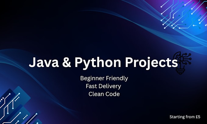 build a beginner java or python project with explanation