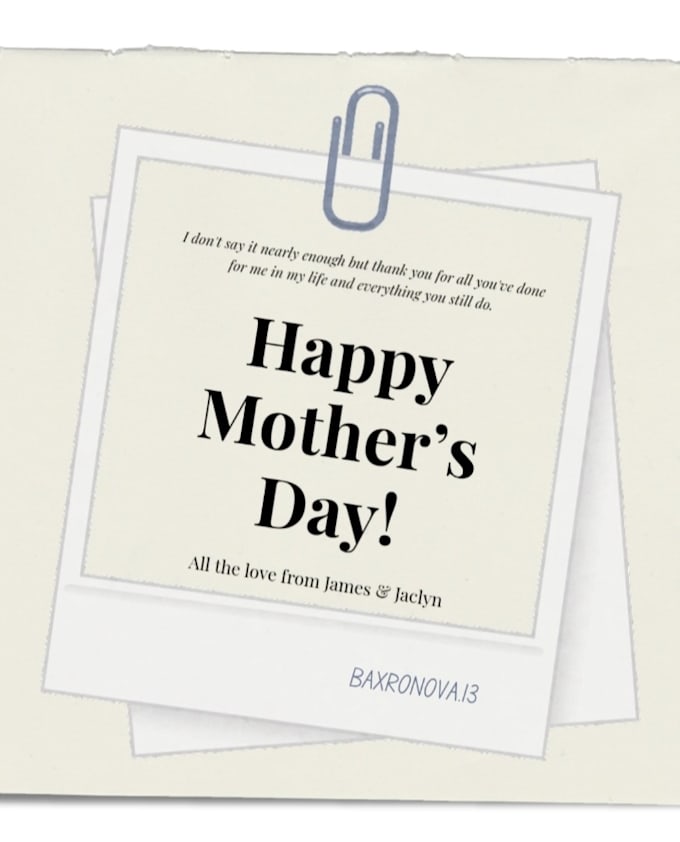 create mothers day video