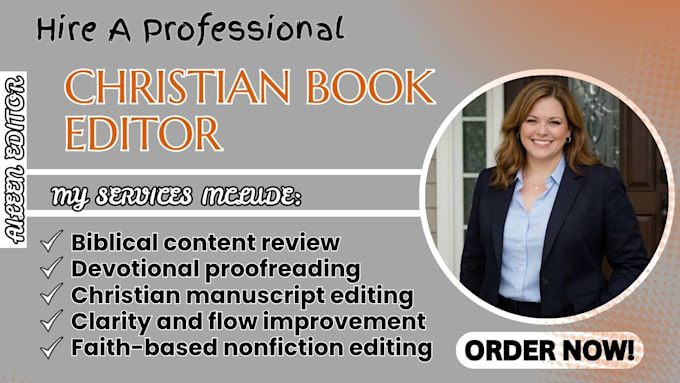 edit and proofread your christian manuscript, devotional, or ministry book